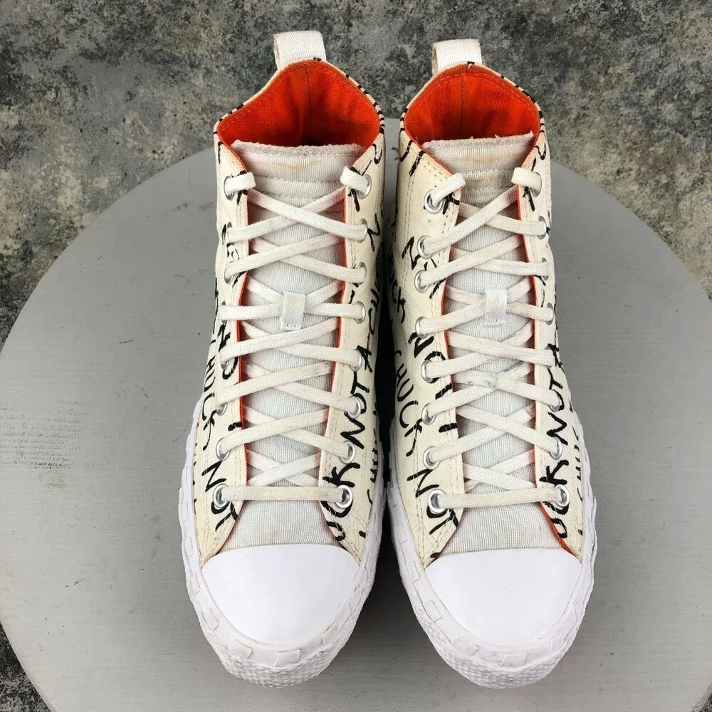 Converse Men's Size 10.5 70 Hi UNT1TL3D Not A Chuck White Sneakers Shoes - Picture 3 of 14